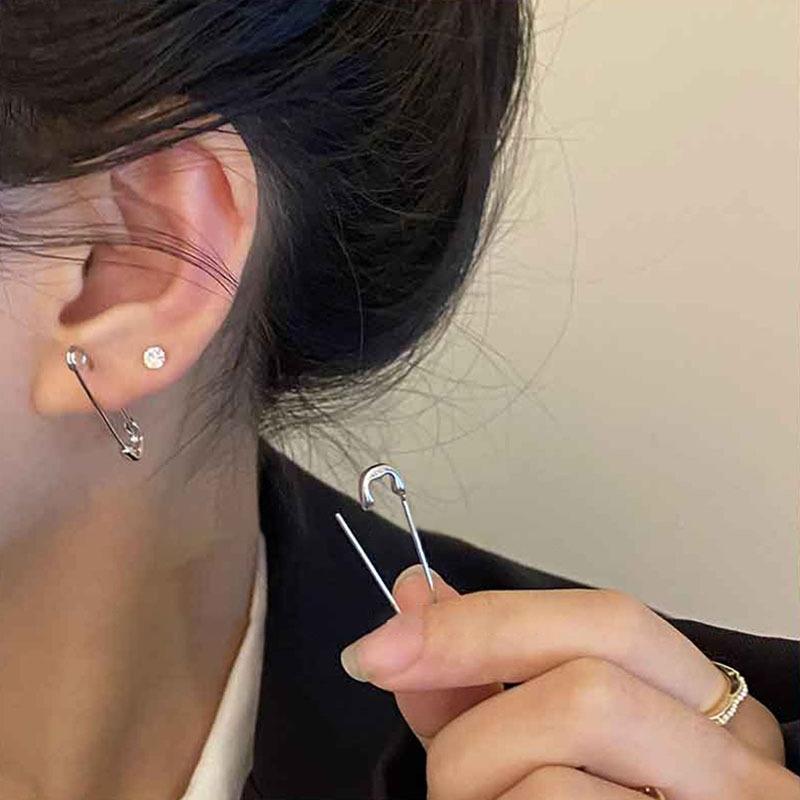 

Винтажные готические серебряные серьги-булавки для женщин, вечерние полые серьги в форме сердца 1Pair