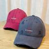 High Quality~Simple small letter embroidered baseball cap for women, versatile soft-top hat with wide brim and large head circumference