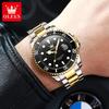 OLEVS 5885 Luxury Stainless Steel Waterproof Quartz Watch for Men Stainless Steel Calendar Luminous Mens Wristwatch Sport Reloj