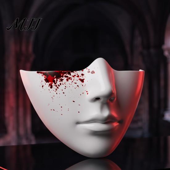 Adults Performance Masque Masquerade for Men Women, Cyberpunk Half Face Mouth Ergonomic Decor Ball Proms, Mardi Gras, Halloween Cosplay Party