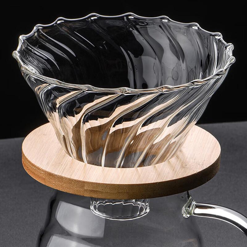 CLITON Pour-Over Glass Coffee Filter Cup