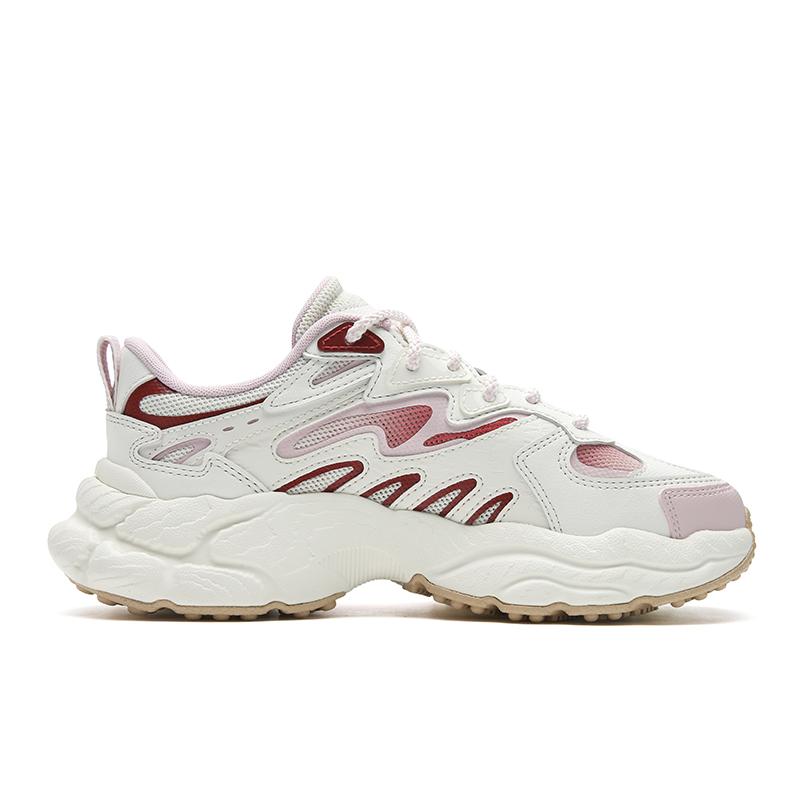 FILA FERN Abrasion Resistant, Breathable, Lightweight Low top Chunky Sneakers Women's White Pink F12W622118FMP