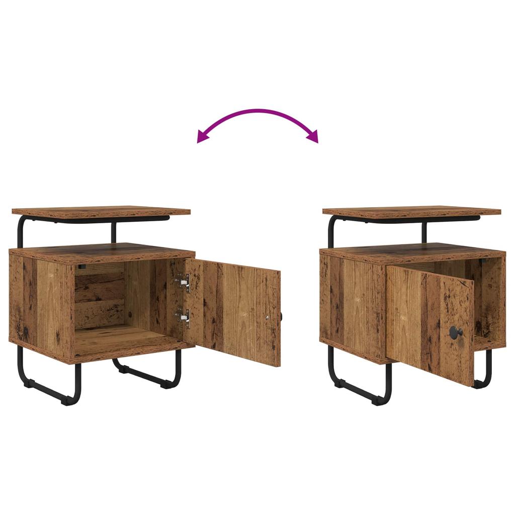 Nightstand Reclaimed Wood Engineered Wood