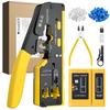 Proster RJ45 Crimping LAN Connector Crimping Compatible with RJ45 Cable Replacement Japanese Instruction Manual Compatible with Telephone LAN Cable