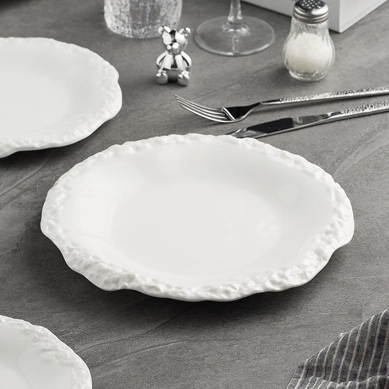 Nordic Stone Pattern Ceramic Dinner Plates