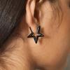 1pair Fashionable Star Design Hoop Earrings for Women for Daily Decoration