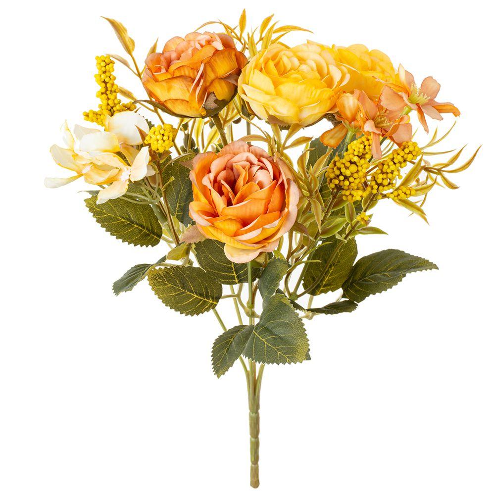 1/3 st Konstgjorda blommor i siden Ros pion Bröllop brudbukett Hem Jul Utomhus trädgårdsbåge DIY gåva festival Dekoration