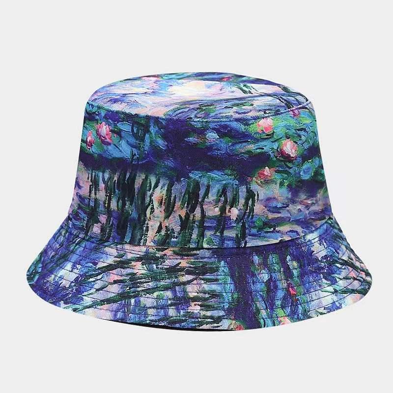 Bucket Hat Women Men Spring Summer Hats For Women Printed Fisherman Cap Double Sided Outdoor Sunscreen Sun Hat Foldable Bob New