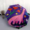 1pc Dinosaur Fantasy Automatic Open/Close Umbrella with One-Touch Button, Compact Folding Canopy, Sturdy 8-Rib Windproof Design S13