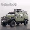 1:24 Моделі Sabertooth Іграшки Броньовані Машини Металеві Литі з Світлом Звуком Транспортний Засіб 6 Дверей Відкриваються Іграшка Машинка Діти Подарунки на День Захисту Дітей