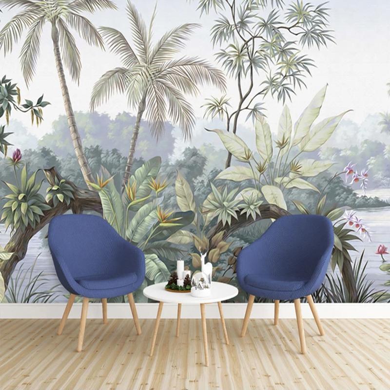 

Mural Wallpaper 3D Retro Pastoral Rain Forest Wallpaper Living Room TV Sofa Background Wall Mural 200 cm(W) x 140 cm(H)