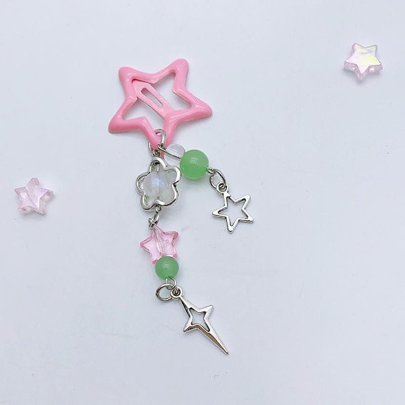 Fashion Hair Clips Y2K Style Star Butterfly Moon Tassels Hairpin Sweet Cool Hair Barrettes Hair Accessories Jewelry