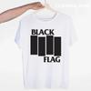 Black Flag T-shirt Summer O-Neck Short Sleeve Punk Rock Band Henry Rollins Large Bars Tshirt