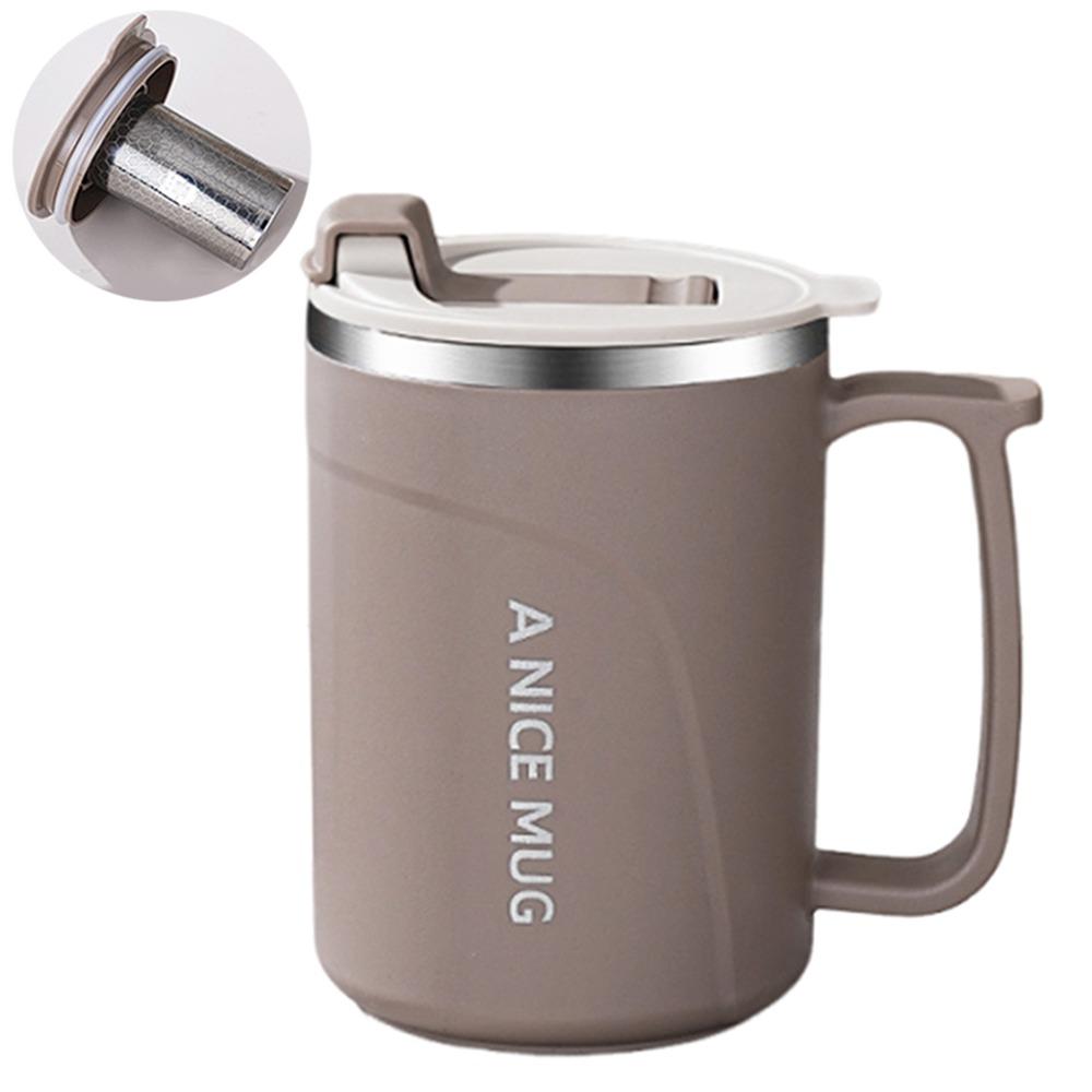 Stainless Steel Insulated Coffee Cup 500ml Thermos Cup Durable Milk Coffee Mug  Student