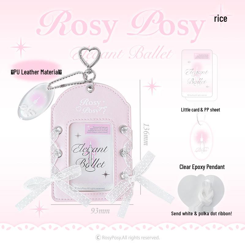 Leather Ballet Lace-Up ID Card Holder - Soft, Compact, Horizontal Design