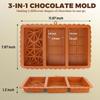 1pc Silicone Chocolate Bar Mold Non-Stick Wax Melt Mould for Protein Energy Bars Break Apart DIY Handmade Gift Chocolate Molds
