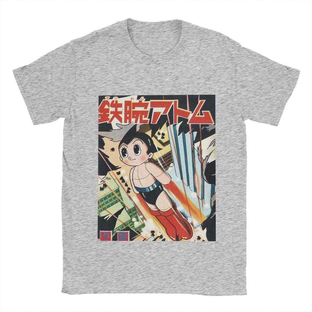 Pánská trička Vintage obal Astro Boy Ležérní trička z čisté bavlny Krátký rukáv Tričko O-výstřih Oblečení Plus size