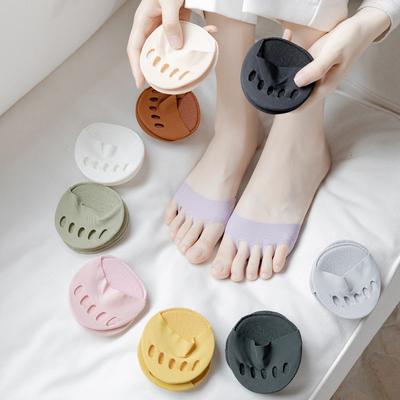 Five Toes Forefoot Pads for Women High Heels Half Insoles Foot Pain Care Summer Thin Breathable Ice Silk Invisible Socks Inserts