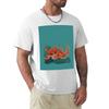 Red Giant Octopus Doodleteal Tshirt Basic Simple Design Short Sleeve Shirt