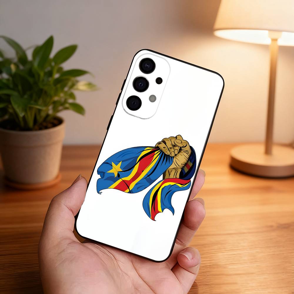 Democratic Republic Congo Flag Phone Case For Samsung S26,S25,S24,S21,S22,S23,S30,Ultra,S20,Plus,Fe,Lite,5G Black Cover
