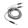Headphone Upgrade Cable 3.5mm to Dual 2.5mm Silver Plated Copper Core Replacement Headset Wire for