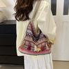 Tassel Ethnic Style Backpack Large Capacity Bohemian Shoulder Bag Fringe Shoulder Bag  Women