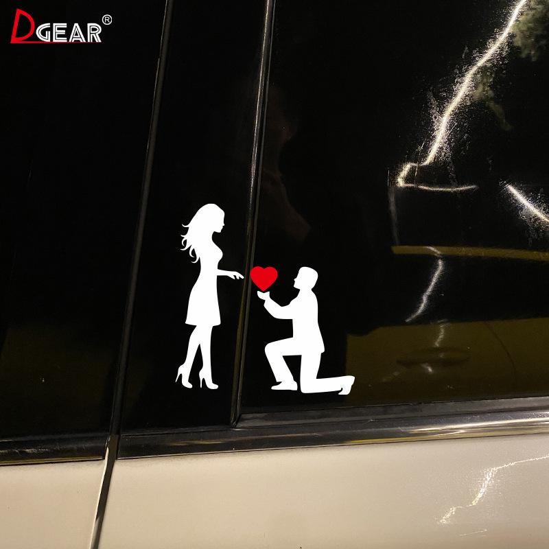C39 Influencer Proposal Car Sticker: Love Personality for Door and Glass