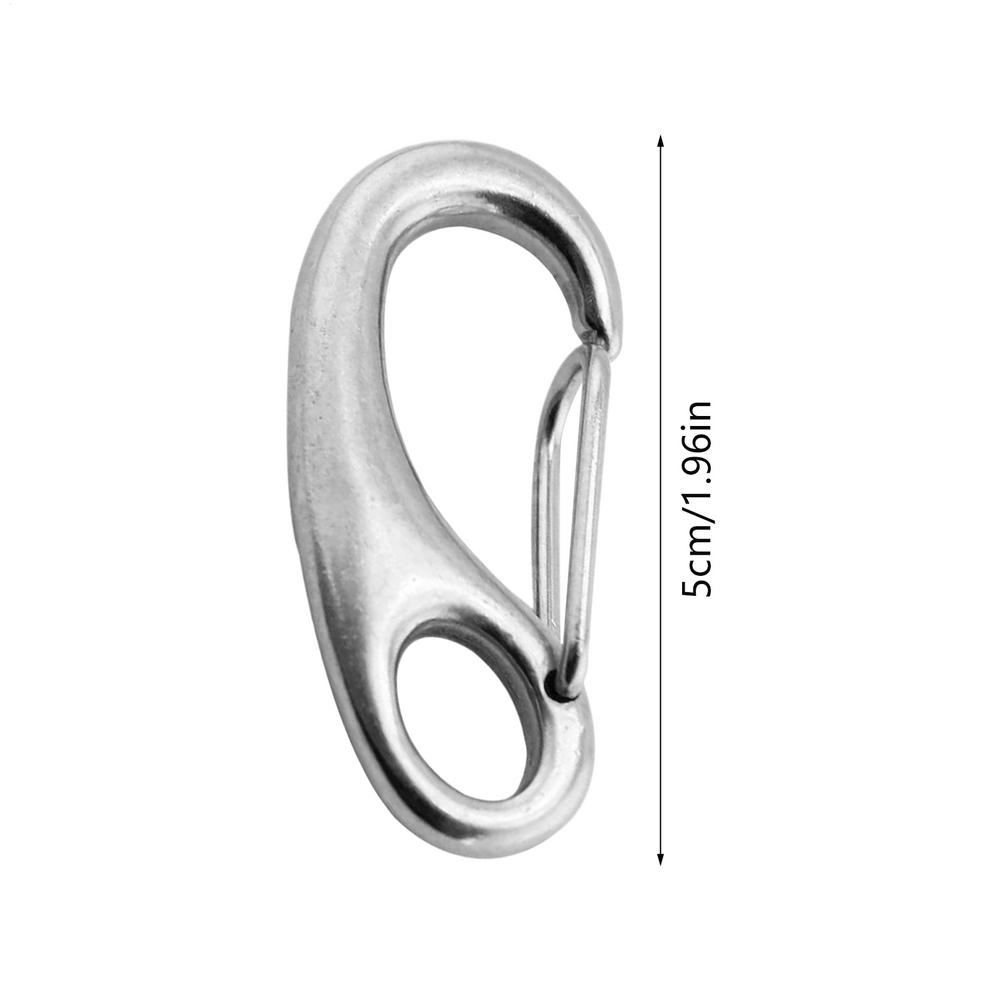 10 Stück Boots Marine Eiform Federhaken Edelstahl Eiform Feder S-Haken Clip Schnellverbinder Karabiner 30/40/50mm