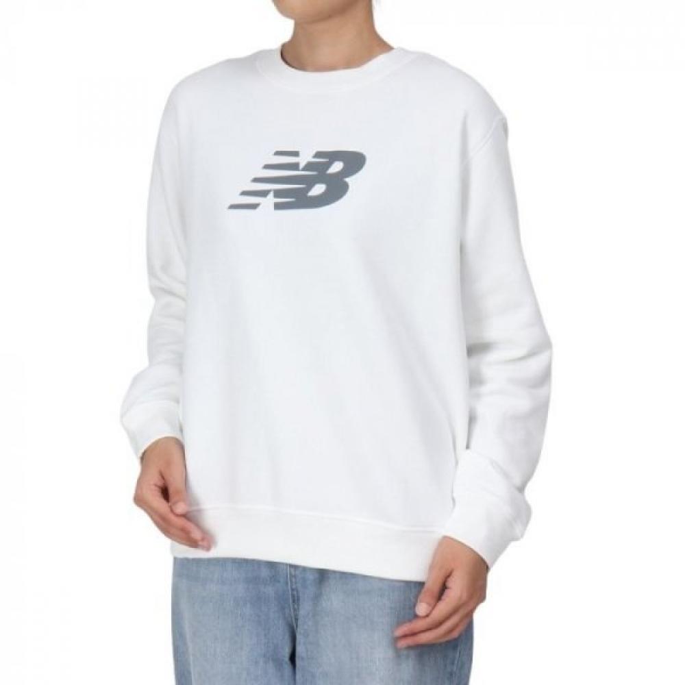 

New Balance Galleria Women S Sport Fleece Logo Crew bruShed Wt43526wt New Balance L