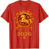 Jahr des Pferdes 2026 Chinesisches Neujahr Shirt Mond-Zodiak Pferd Unisex T-Shirt