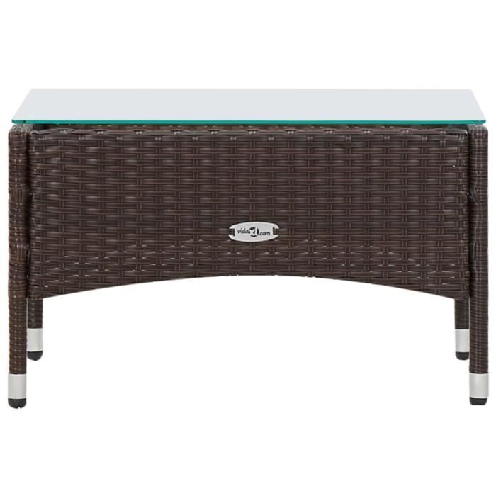 VidaXL Salon de jardin 4 pcs avec coussins Résine tressée Marron