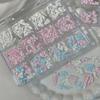 48/72Pcs Nail Satin Light Nail Charms Bowknot Jewelry Soft Carved Resin Bow Tie Nail Art Decoration Ribbon Bow  Diy
