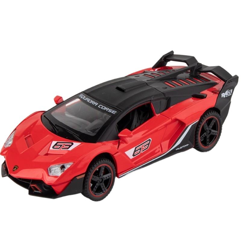 1/32 Lamborghini Aventador SC18 Alston Alloy Racing Car Model Diecasts Metal Toy Sports Car Model Simulation Sound Light Toy Gift