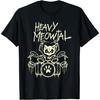 AspeAr Heavy Metal Headbanger Gift Drummer Cat Playing Drum Meowtal T-Shirt