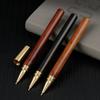 Vintage Wood Body Ballpoint Pen Brass Ball Roller Pen Metal Cap Ball Pen Stationery School Business Gifts Supplies