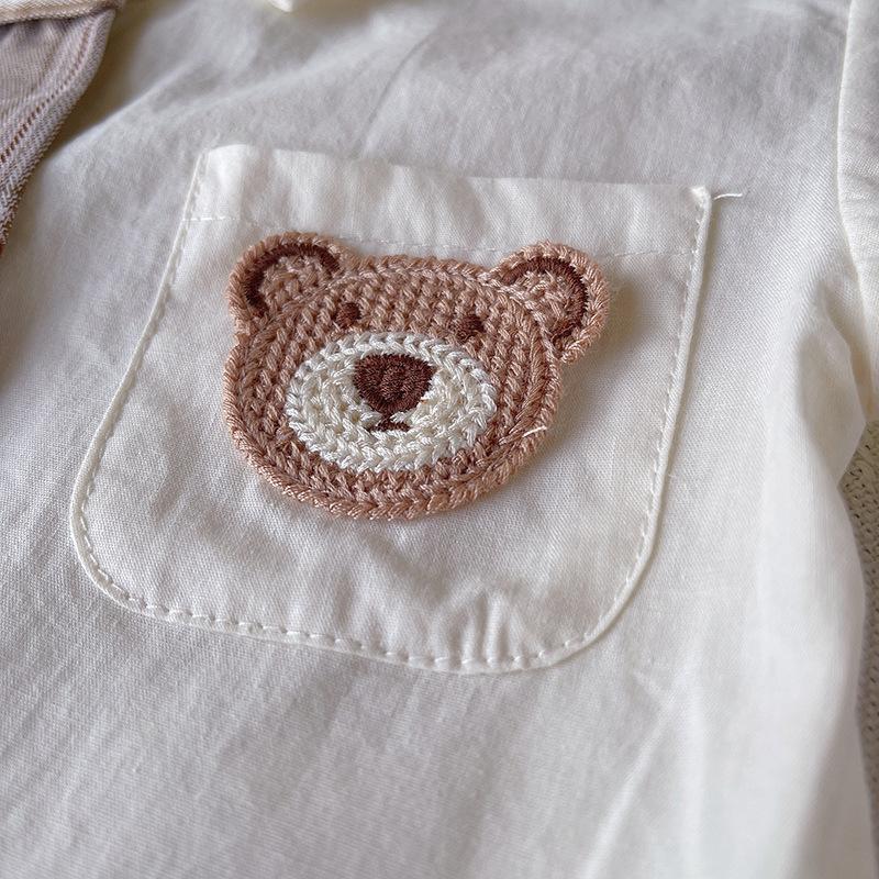 Boys' Summer Outfit Set Short Sleeved Baby Shirt College Two-piece Set Summer