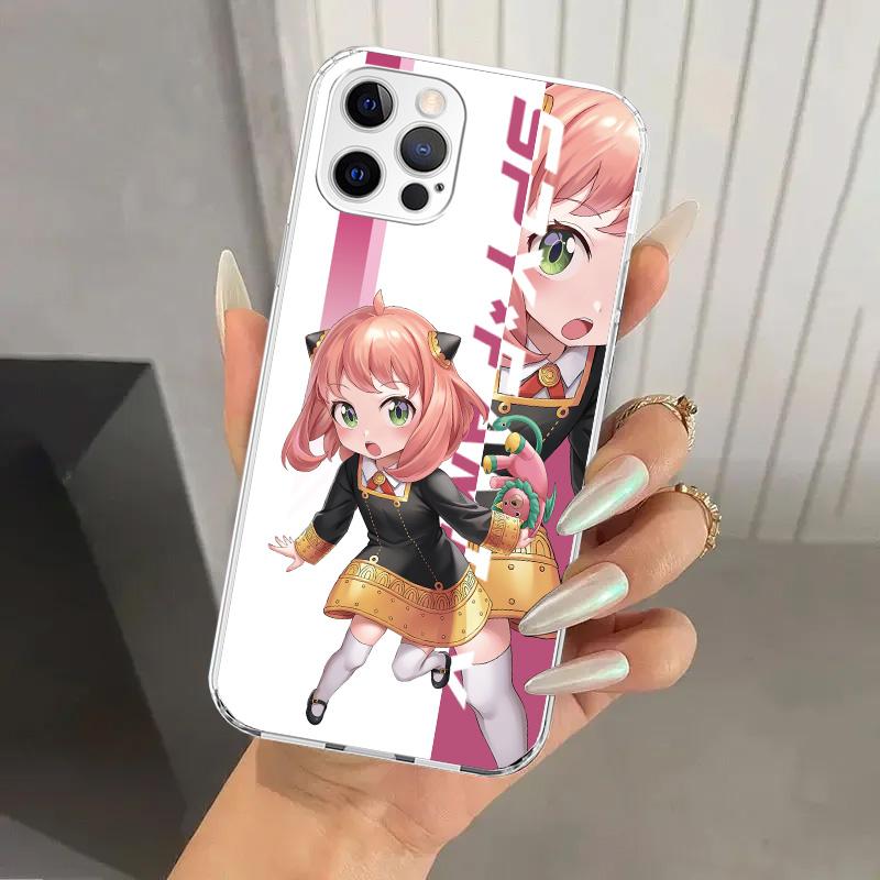 Anime Spy Family Anya Phone Case for Iphone 16 15 14 13 12 Mini 11 Pro Max 16E X XS XR 7 Plus 8 SE 2020 Soft Funda Print Shell