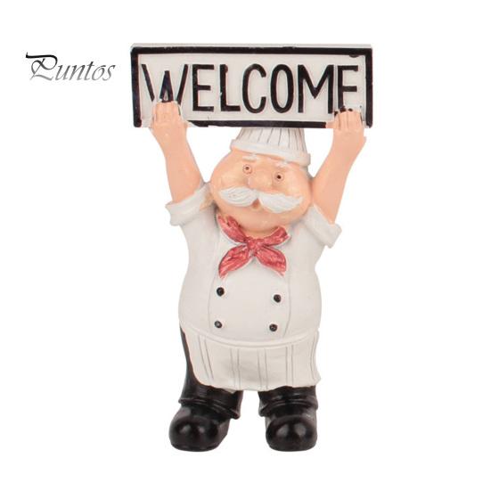 No Drill Wall Mount Cartoon Chef Hook, Resin Adhesive Toothbrush Holder, Small Decor Items Decorative Organizer for Kitchen or Washbasin Kids
