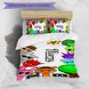 3pcs Custom Name Game Sprunki Bedding Set Duvet Cover Closure Includes 1 Duvet Cover & 2 Pillowcases for All Seasons Bedroom Decor