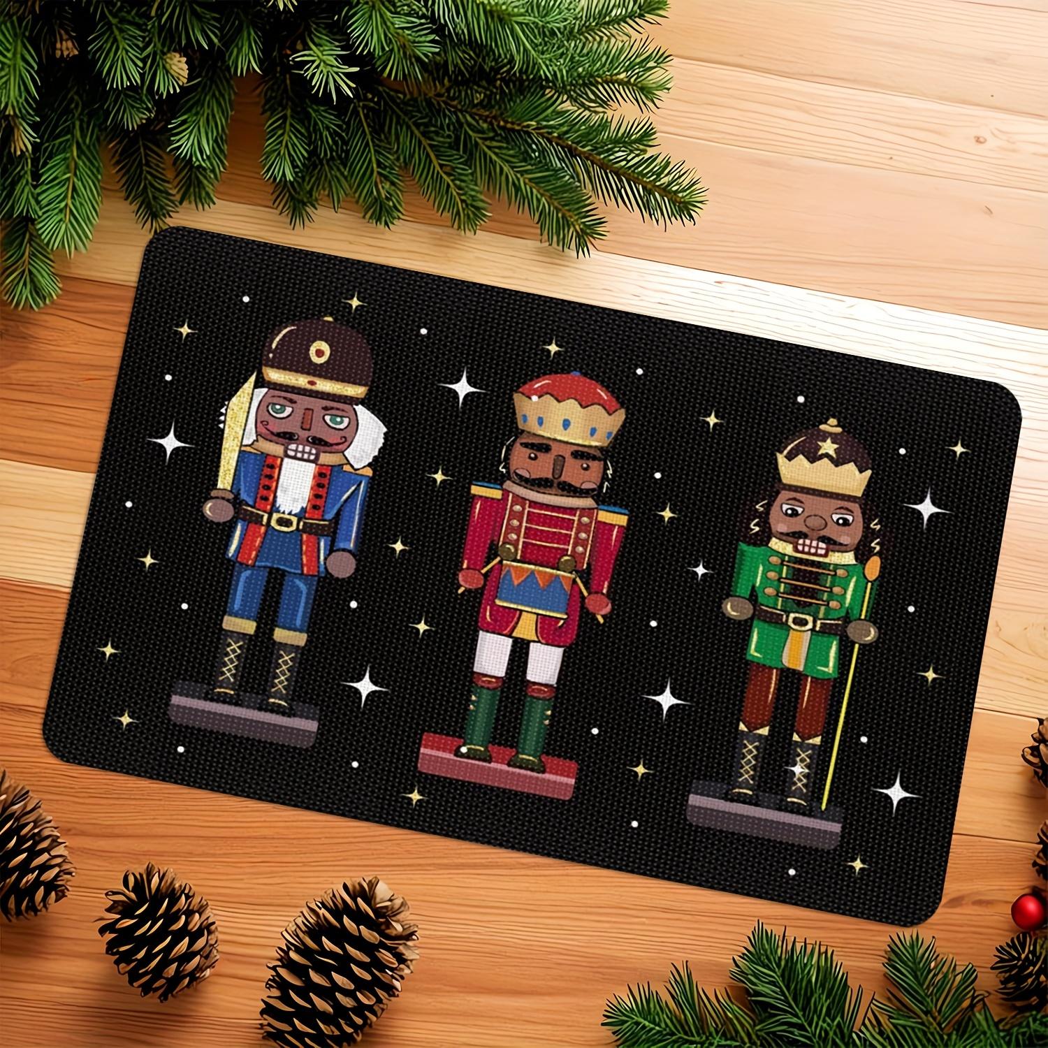 

Christmas Theme Extra Large Doormat, Premium Fleece Non-Slip Washable Rug for Indoor Outdoor Multi-Room Holiday Decor 40x60cm