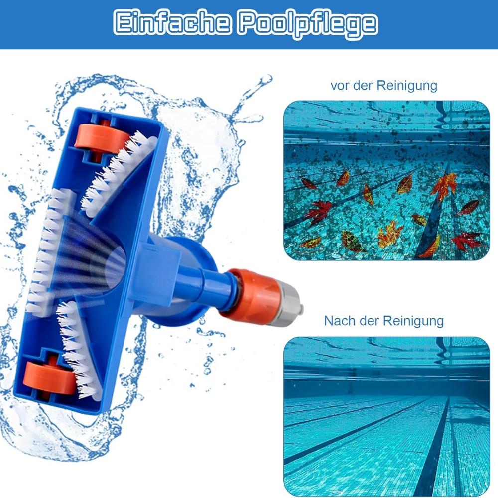 Portable Pool Vacuum Cleaning Set, Pool Cleaning Floor Vacuum Cleaner, Handheld Pool Vacuum Cleaner, for Swimming Pools, Spas, Ponds, Fountains