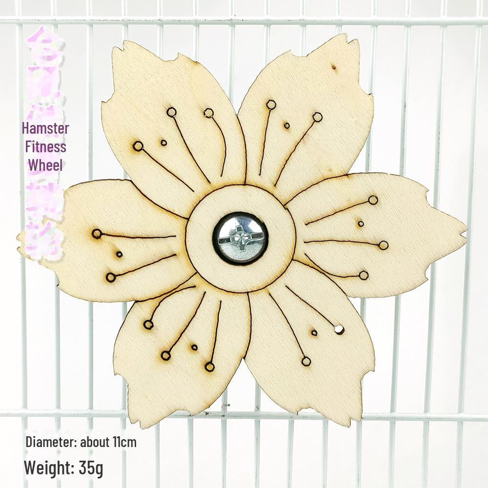 Hamster Fitness Wheel & Frisbee Toy with Stand for Small Pets