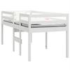 High Bed White 80x200 Cm Solid Pine Wood
