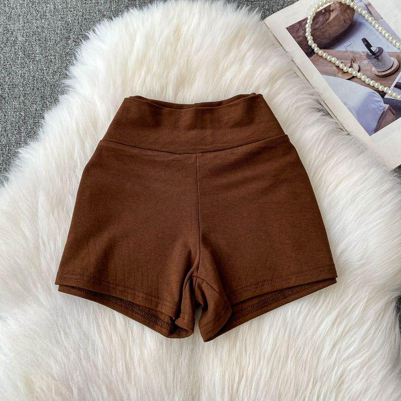 

Модный стиль Облегающие эластичные шорты для йоги и танцев с высокой талией Женские летние шорты для бега и фитнеса с эффектом лифтинга бедер Brown One size