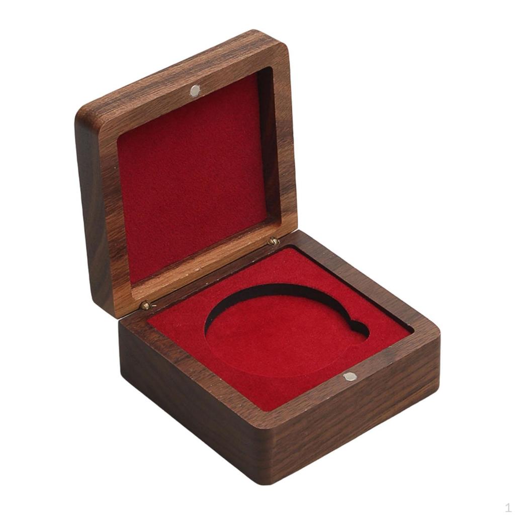 Classic, Portable, Dustproof Display Case Made of Black Walnut Wood for Storing Medals Honor And
