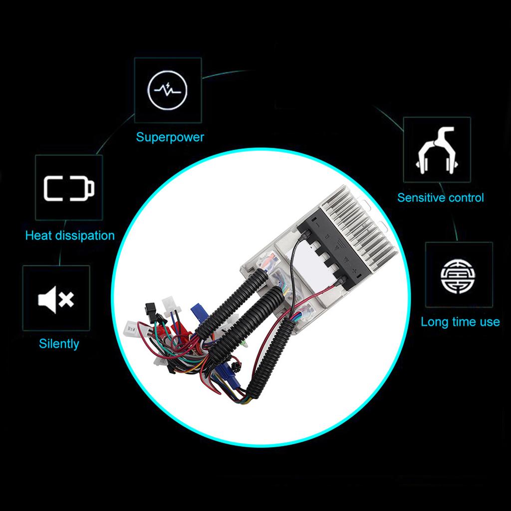 48V‑60V Universell 500W Gussaluminiumgehäuse Alarm Cruising Roller Bürstenloser Controller Elektrofahrrad Zubehör