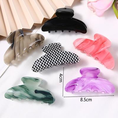 Bunte Mode Acetat Haarspangen Damen Haarschmuck Halbmond Pferdeschwanz Essigsäure Krallenclips für Mädchen