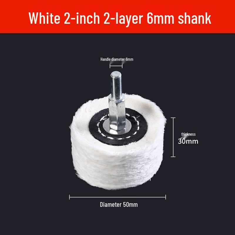 Mirror-Polished Stainless Steel & Wool Grinding Head Tool