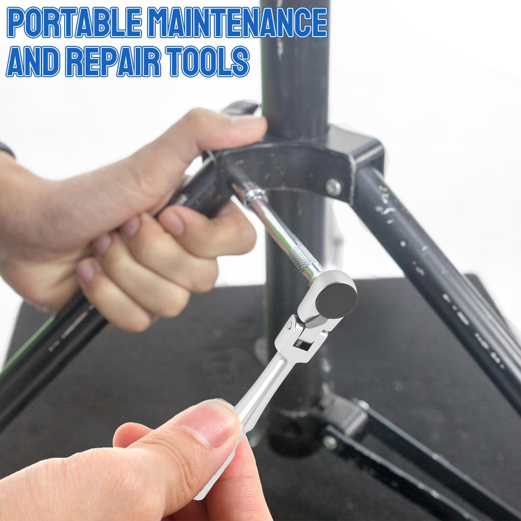 1/4" Antrieb Ratsche Mini Ratsche mit flexiblem Kopf Tragbares Ratschenschlüssel-Set Chrom-Vanadium-Stahl Reparaturwerkzeuge für enge Räume