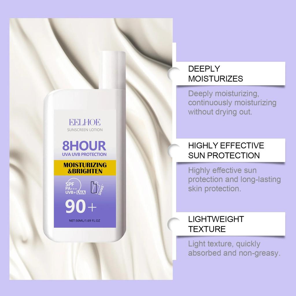 SPF 90+ Sunscreen Cream UV Protective Sunburn Repair Sun Block Moisturizing Oil-Control Face Body Skin Care